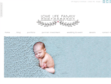 Tablet Screenshot of lovelifefamilyphotography.com